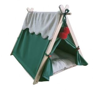 Four Seasons Universal Wood Cat Tent Kennel Cerrado Pine Winter Warm Delivery Room - Product Image 6