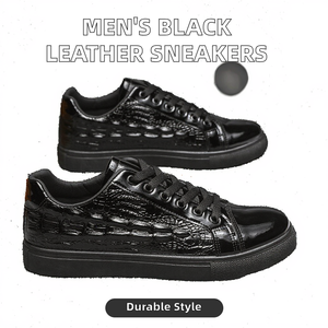 Zapatillas Deportivas de Invierno para Hombre, con Cordones, Parte Superior de PU, Diseño a Rayas, Color Negro Puro, con Amortiguación, para Caminar y Hacer Ejercicio - Product Image 2