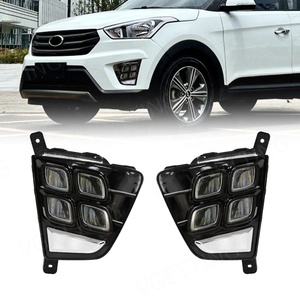 Đèn LED ô tô <span class=keywords><strong>4</strong></span> mắt chạy ban ngày DRL đèn sương mù lái xe cho Hyundai IX25 Creta 2015 2016 Trắng mát chống thấm nước - Product Image 1