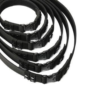 Cinturón de servicio táctico de <span class=keywords><strong>2</strong></span> "con forro de gancho y bucle Cinturón de batalla negro liso 4 Keepers y cinturón interior reversible de 1,5" para seguridad - Product Image 1