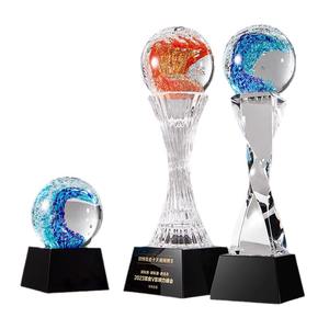 Neues Design Elegante Crystal Trophy Glass Awards Cups Crystal Employee Recognition Awards Team Work Award - Product Image 6