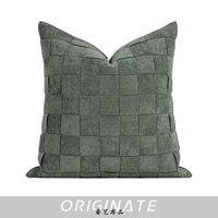 RUIYI almohada de noche tejida de pana verde oscuro, modelo ligero de lujo, habitación de dibujos animados, patrón de Festival, masaje para sala de estar, sofá cama