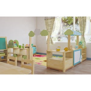Ensemble table et chaises pour enfants, design moderne, meubles en bois massif pour élèves de la maternelle - Product Image 2