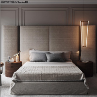 Meubles Gainsville Ensemble de meubles de chambre à coucher de haute qualité au design simple Cadre de lit Queen Size Lit double de luxe moderne en tissu king size