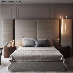 Meubles Gainsville Ensemble de meubles de chambre à coucher de haute qualité au design simple Cadre de <span class=keywords><strong>lit</strong></span> <span class=keywords><strong>Queen</strong></span> <span class=keywords><strong>Size</strong></span> <span class=keywords><strong>Lit</strong></span> double de luxe moderne en tissu king <span class=keywords><strong>size</strong></span> - Product Image 2