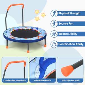 Mini Trampolín Plegable de 36 Pulgadas para Niños Pequeños, Trampolín de Ejercicio Interior y Exterior con Luces LED - Product Image 5