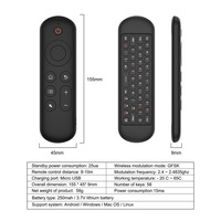 Nouveau modèle M5 Télécommande universelle 2.4G BT avec souris aérienne et boutons d'apprentissage pour TV/boîtier TV, projecteur intelligent