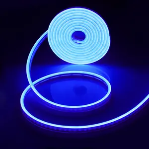 Lampu Neon Led 12v 24V, lampu Neon silikon warna Rgb Strip fleksibel Neon fleksibel 12V untuk Logo dan tanda kustom 180 derajat