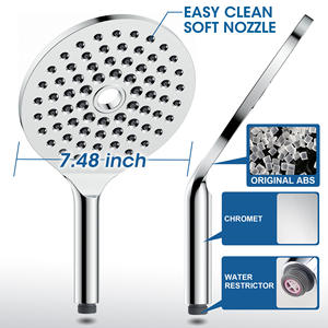 Conjunto de ducha moderno con rociador de lluvia y de mano, cromado, con función de limpieza para adultos - Product Image 3