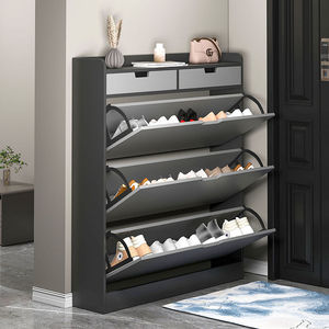 Le moins cher économique moderne simple pointe type de seau ultra-mince stockage de chaussures armoire en bois porte de ménage dans une <span class=keywords><strong>petite</strong></span> armoire à chaussures - Product Image 1