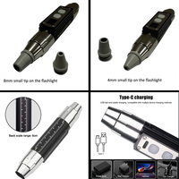 Lampe torche LED à ondes courtes 254 nm UVC, 310 nm UVB, ondes longues 365 nm UVA et LED blanches pour pierres précieuses