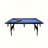 SZX Portable 6-7 FT Table de billard pliante Jeu de billard Snooker Comprend des queues de boules