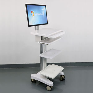 Factory wholesale adjustable plastic mobile workstation <b>trolley</b>, laptop large panel <b>trolley</b>, outdoor <b>work</b> cart - Product Image 2