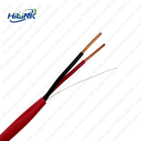 Cable de Alarma contra Incendios de PVC Rojo LSZH, FPLR 2C 16AWG, Cobre Desnudo Sin Blindaje, para Sistemas de Seguridad, con Certificación UL 1424