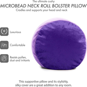 Almohada cilíndrica ligera personalizada con microperlas para el <span class=keywords><strong>cuello</strong></span>, que brinda suavidad <span class=keywords><strong>al</strong></span> cuerpo, cabeza, <span class=keywords><strong>cuello</strong></span> y hombros, sin <span class=keywords><strong>dolor</strong></span>, para descansar, relajarse y dormir. - Product Image 4