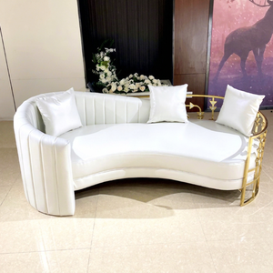 Latest Style Luxury Modern Stainless Steel <b>Sofa</b> Set with <b>Gold</b> Frame for Wedding Dining Apartment & Hotel Use - Product Image 1