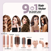 RUCHA Profi-Haartrockner-Set Hochgeschwindigkeits-Hitzeluftbürste Multifunktionale Haarstyling-Tools 9-in-1-Haarstyler