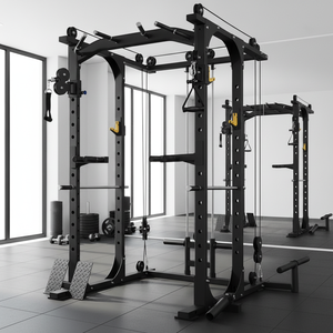 Fabrication directe Équipement <span class=keywords><strong>de</strong></span> musculation tout-en-un unisexe pour la maison Rack à squats et musculation Machine Smith multifonction - Product Image 1