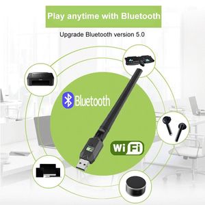 อะแดปเตอร์คอมโบ 2-in-1 WiFi 5 AC650+ อะแดปเตอร์ USB BT ภายนอกเดสก์ท็อปพีซี 2.4G/5GHz ดูอัลแบนด์เครือข่ายไร้สาย BT 5.3 วินโดวส์ 10/<span class=keywords><strong>11</strong></span> - Product Image 4