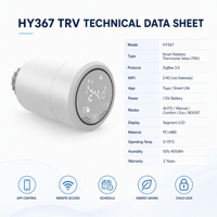 Termostato Inteligente con Pantalla Táctil HY367 para el Hogar, Termostato Digital Zigbee para Radiador, Control de Temperatura, Calefacción del Hogar