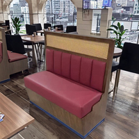 Banquettes de restaurant en rotin avec cadre en bois moderne, sièges commerciaux pour restaurants, hôtels, hôpitaux, cafés - Vente en gros