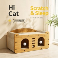 Maison-griffoir intégrée polyvalente populaire pour chat, en carton ondulé, lit pour chat toutes saisons pour le tranchage des griffes
