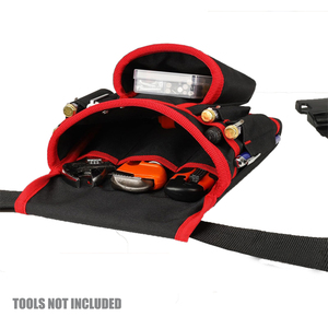 Sac à outils détachable et réglable pour électricien, charpentier, travaux de construction, tablier de travail, ceinture utilitaire, noir, jaune - Product Image 4