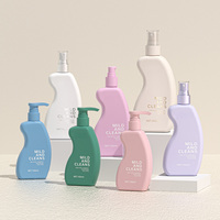 Bouteilles vides en PEHD pour cosmétiques, soins de la peau, shampoing, tonique visage, sérum, avec pompe pulvérisatrice, 100ml, 150ml, 250ml, logo personnalisé