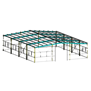 Refugio Prefabricado <span class=keywords><strong>de</strong></span> Acero Ligero para Ganado, Diseño <span class=keywords><strong>de</strong></span> Cobertizo para Cría <span class=keywords><strong>de</strong></span> Ovejas y <span class=keywords><strong>Cabras</strong></span>, Granjas <span class=keywords><strong>Lecheras</strong></span> con Soldadura, Corte y Doblado - Product Image 2
