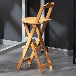 Xách tay bằng gỗ thanh ghế với tựa lưng và footrest gấp ráp tre tự nhiên bằng gỗ thanh cao ghế Phân - Product Image 2