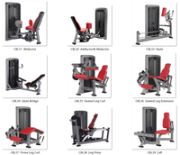 Machine d'entraînement réglable pour les jambes, pour exercices de flexion et extension des jambes, à charge par poulies, équipement de gym