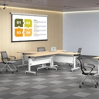 Bureaux de bureau d'ordinateur exécutif Formation pliable moderne Salle de réunion École de conférence Tables pliantes