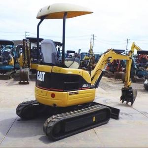 Mini-chargeuse Caterpillar d'occasion pour excavatrices 301.5/304C/303C/305E avec moteur, boîte de vitesses, engrenages et accessoires (tarière, grappin, brise-roche) - Product Image 2