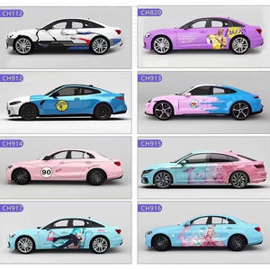 NIKO Custom 1.52*18m Film Vinyle Brillant Rose Cartoon pour Carrosserie de Voiture, Impression Personnalisée, PVC Imperméable - Product Image 3