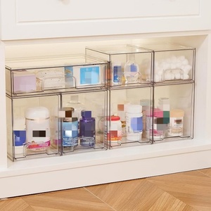 Wholesale Modern Luxury <b>Stackable</b> <b>Storage</b> <b>Drawers</b> Custom Clear Acrylic for Organizer Bins for Vanity - Product Image 4