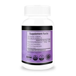 Complément de magnésium de qualité supérieure, 180 capsules de magnésium - Product Image 2