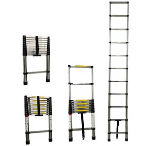 Échelle télescopique rétractable <span class=keywords><strong>Telesteps</strong></span> en acier inoxydable 304, échelle robuste pour camping-car et extérieur - Product Image 4