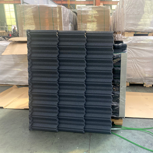 Tuiles de toiture en <span class=keywords><strong>aluminium</strong></span> ignifuges au design industriel, prix abordable, tuiles métalliques durables colorées revêtues de pierre, imperméables pour bâtiments - Product Image 3