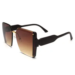 Trendy lager 2022 montature unisex personalizzate per occhiali da vista Oculos gafas matte sunglass men occhiali da sole senza montatura in metallo occhiali da sole