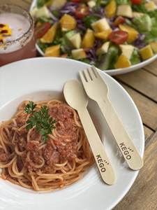 Tenedor de Madera Natural de 160 mm, Vajilla Desechable, Opción Ecológica para Vendedores de Comida Callejera y Uso en Servicios de Catering - Product Image 5