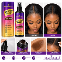 Kit de produits d'entretien pour perruques, spray teintant longue durée 4 couleurs pour perruques Lace Frontal, résistant à l'eau, marque privée, OEM, ODM, MOQ, logo personnalisé