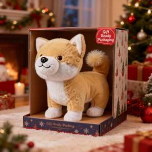 Nouveau jouet en peluche pour chien réaliste rechargeable par USB, jouet électronique interactif en coton PP rempli, vernis UV, peluche super douce pour enfants et bébés - Product Image 4