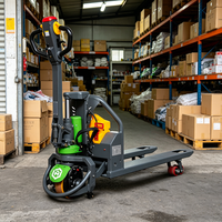 Transpalette semi-électrique MOVMES 1,5 tonne avec poignée de commande manuelle pour la manutention des matériaux en entrepôt