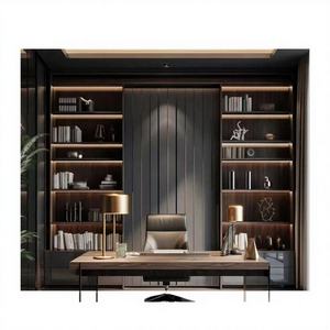 Estantería Moderna de Madera Maciza Personalizada para Oficina en Casa y Escuela, Gabinete de Almacenamiento Ajustable que Ahorra Espacio - Product Image 1