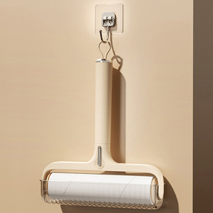Lint <b>Roller</b> With Tearable Paper 16cm Cream Yellow Strong Adhesive For <b>Clothes</b> And Pets - Product Image 1