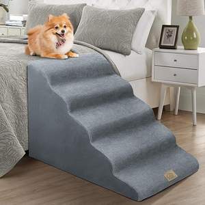 Luxus-Hunde treppe & abnehmbare wasch bare Leiter Graue Schwamms tufen Kleine/Mittlere Hunde Teddy-Schlafs ofa für den Außen-und Wohnzimmer gebrauch - Product Image 2