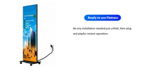 Afficheur LED pliable P1.25 P1.8 P2 P2.5 GOB HD avec contrôle WiFi, support de sol mobile, signalisation numérique LED pour la vente au détail et les événements