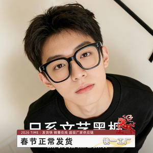 Monture de lunettes rectangulaire de style japonais à bord noir pour hommes, monture large TR90, protection contre la lumière bleue 1122 - Product Image 5