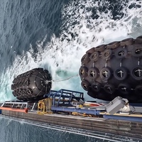 Ailes de protection pour bateaux Yokohama en caoutchouc naturel pour l'amarrage des navires, les ports et les terminaux, haute flottabilité 80 kPa, certifiées ISO 17357