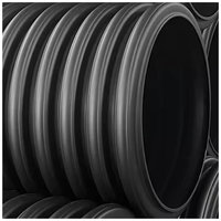 Tuyau ondulé en PEHD flexible haute pression pour drainage, norme ISO PE100, diamètre 6 pouces, meilleur prix usine